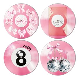 TracyArt Preppy Room Decor, Pink Wall Decor - Room Decor for Teen Girls, Pink Wall Art, Preppy