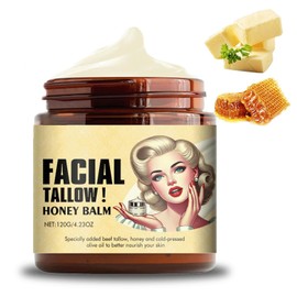 Bálsamo de sebo de res batido y miel, bálsamo de sebo de res para el cuidado de la piel Crema de sebo y miel, animales alimentados con pasto