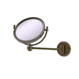 Allied Brass WM-5/4X 8 Inch Wall Mounted 4X Magnification Make-Up Mirror, Antique Brass