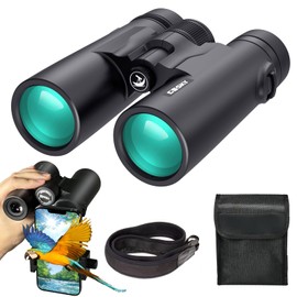Gosky 10 x 42 Binoculars for Adults, Professional HD Binoculars for Bird Watching, Travel, Starwatching, Hunting, Concert, Sports - BAK4 Prism FMC Lens - With Phone Adapter