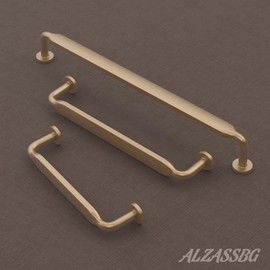 Alzassbg 10 Pack Champagne Bronze Cabinet Handles, 3 Inch(76mm) Hole Centers Arch Modern Cabinet Pulls Kitchen Cabinets Hardware for Cabinets and Drawers AL3503TGP