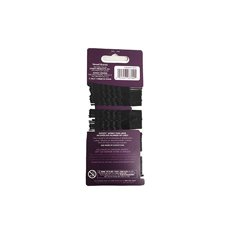 Goody Bobby Pins, Black, 90 Count