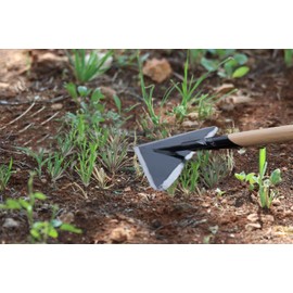 Rogue Scuffle Hoe high Grade Tempered Steel 60-inch Wooden Handle 6 inch Wide Triangle Head Sharp on All 3 Sides Handmade Sturdy Built (1)