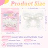 WEGOODZF 2 pcs White Lace and Pearls Bowknot Shoe Charms