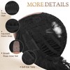 Sidaila 14 Inch Middle Part Wavy Wig for Women, Black