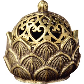 Gold Lotus Incense Burner Vintage Flower Incense Holder Incense Cone Burner for Home Fragrance Decoration