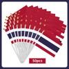 50 Pcs Thailand Flag Mini Waving Flags Thai Hand Small