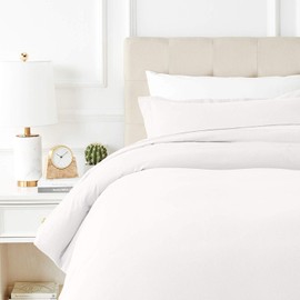 Mayfair Linen Queen/Full Duvet Cover, 800 Thread Count Sateen 3 Pc Egyptian Cotton Duvet Cover Set, 100% Pure Cotton Comforter Cover, 2 Pillow Shams, Zipper Closure, 7 Corner Ties - (White)