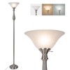 Torchiere Floor Lamp for Living Room, Standing Lamp with White