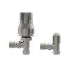 NRG 15mm Angled Thermostatic Radiator Valve and Manual Angled Valves