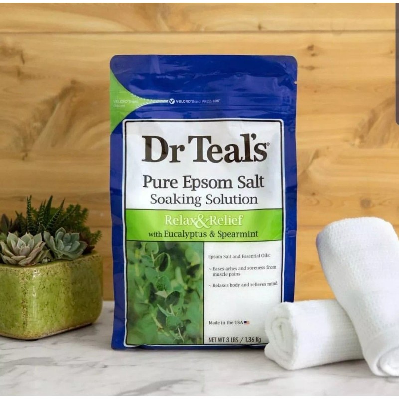 Dr Teal's Sal Epsom Con Eucalipto Para Baño 1.36 Kg