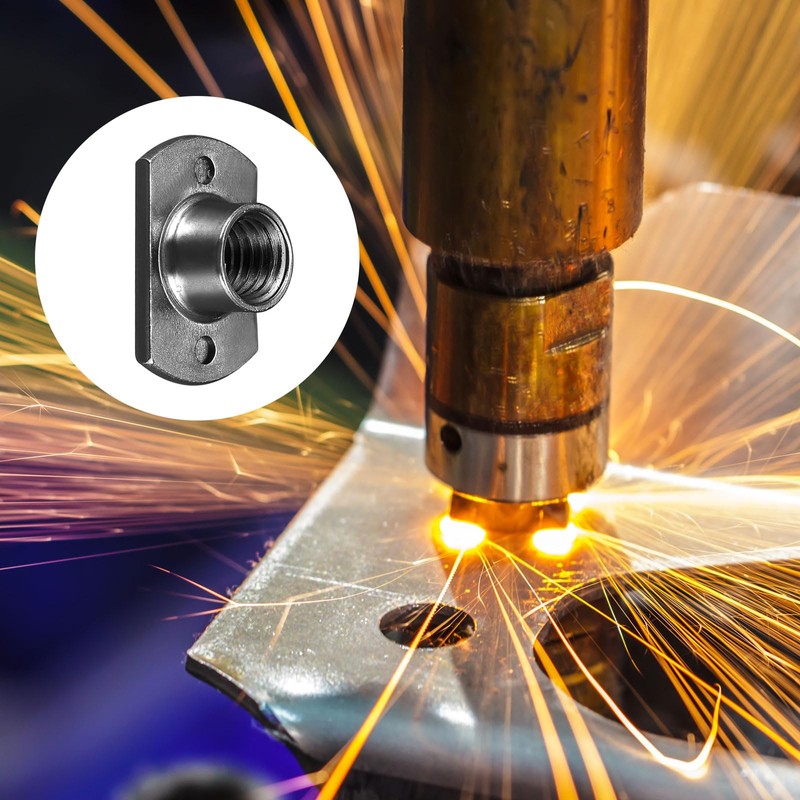 METALLIXITY Spot Weld Nuts (M8) 25Pcs, Carbon Steel Double Tab
