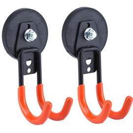 Laowu Strong Magnetic Hooks Heavy Duty, 2.6in Neodymium Magnets With Hooks For Hanging, Magnetic Tool Holder, Large Magnetic Storage Utility Hook For Cruise Cabins, Refrigerator, Garage,Outdoor Garden