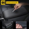 AOMSAZTO Black Leather Console Armrest Cushion for Sonata 2011-2014 Hyundai