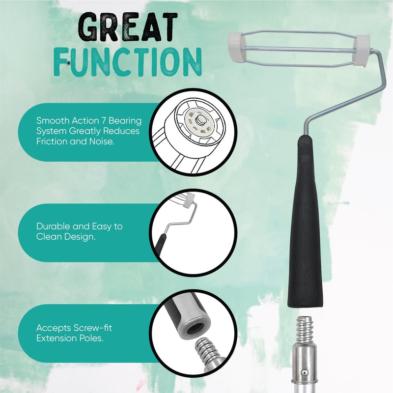 Unvert 7 Inch Paint Roller Frame, for Walls, Ceiling on