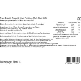 Trace Minerals Research, Ionic Potassium, 99 mg Potassium, 59 ml, Laboratory Tested, Gluten Free, Soy Free, Vegetarian