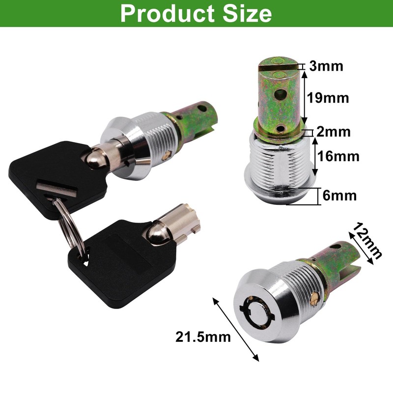 ZHMEINA Toolbox Locks with Keys, Toolbox Lock and Key Set,