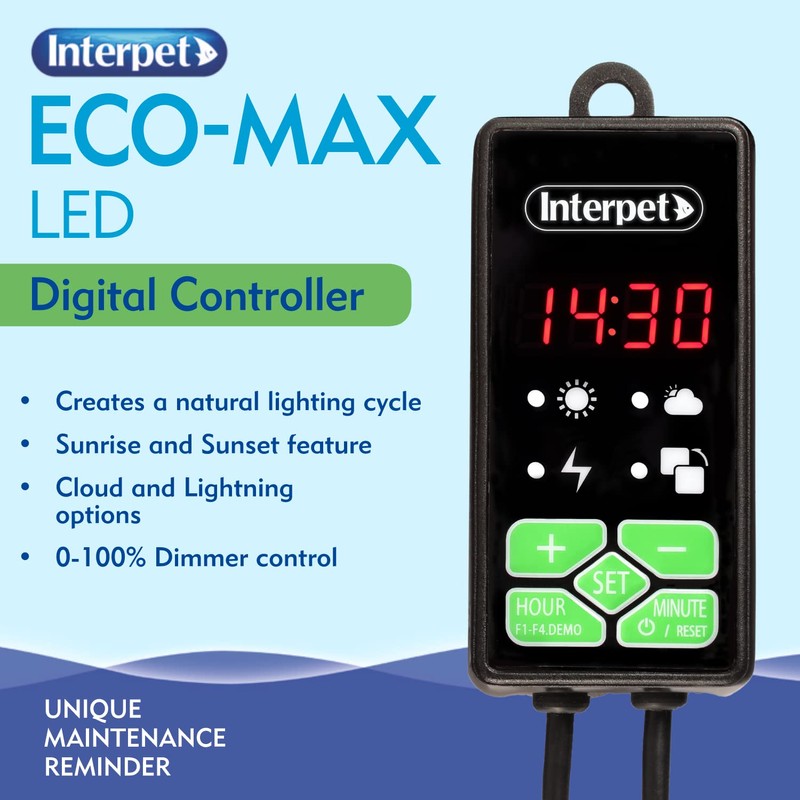Interpet Digital Controller for Eco-Max LED Lighting, 24hr Digital Clock