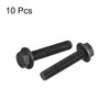 sourcing map M10-1.5x50mm Hex Serrated Flange Bolts 10.9 Grade Carbon