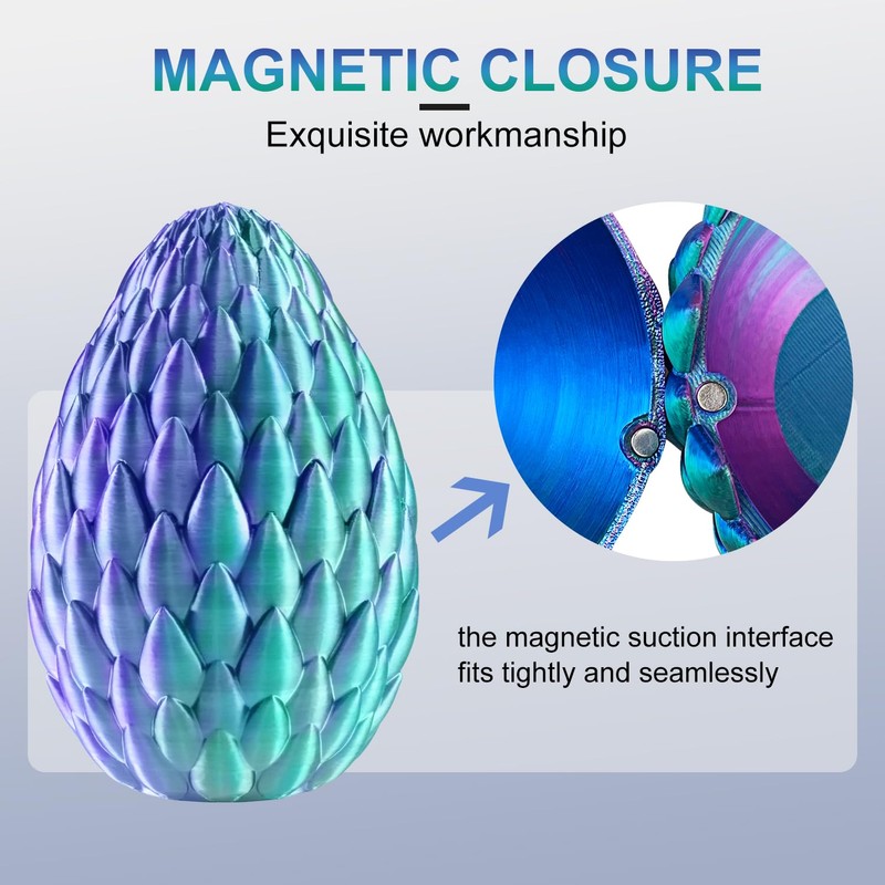 TechHorizonSSU Dragon Eggs with Dragon Inside, 16.5 Inch Large 3D