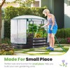 KING BIRD Raised Garden Bed with Cover Galvanized Oval Planter