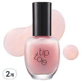 Tip Toe Legerissimo Nail Polish 104 Aurora Blossom, Pink, 2 pcs, 10ml / 팁토우 레제리시모 네일 폴리쉬 104 오로라 블러썸, 분홍색, 2개, 10ml