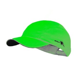 SweatVac Unisex Adjustable Running/Cyclng/Active Performance Race Hat (US, Alpha, One Size, Hi-Vis Green)