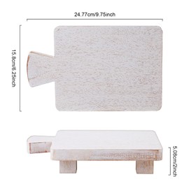 9" Wooden Farmhouse Plant Stand, Bathroom Wooden Riser Rectangle with Wood Pedestal Stand, Risers Display Stands for Table Plant Ase Holder, Bath Products Wood Riser for Kitchen Counter Decor