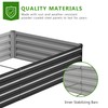 2PCS 12x3x1ft Galvanized Raised Garden Bed,Outdoor Planter Box Metal Patio