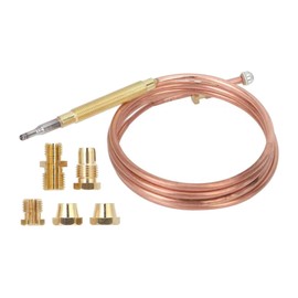 Universal Gas Thermocouple, Gas Stove Thermocouple Kit Adaptors, Outdoor Propane Gas Heater Replacement Temperature Sensors Adaptors for Firepit Heater, Pizza Ovens Boilers, Gas Water Heater (35.4 in)