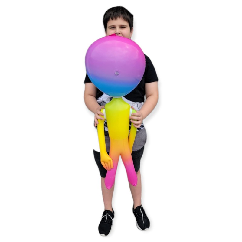 Zugar Land 36" Alien INFLATE (Vinyl) Galaxy/Rainbow/Tie Dye. Inflatable Large