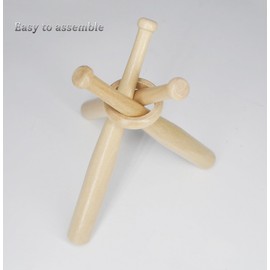 ZHTOOL Wooden Baseball Display Stand Holder (1 Pack)