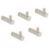 BVL Towel Hooks, White, Pack of 5, Wall Hooks, 304