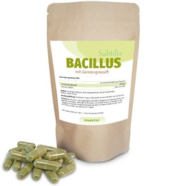 Bacillus Subtilis with Barley Grass Juice, 180 Capsules, 200 x 10 High, 12 Billion CFU per Daily Dose, Lactose Free, Gluten Free, Production Aids Free, Vegan (180)