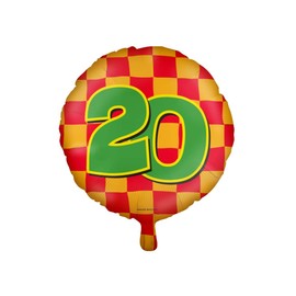 PD-Party 7042120 Happy Foil Balloons | Festive Celebration | Party Decorations - 20 Years, Gold/Red, 46 cm Length x 46 cm Width x 46 cm Height