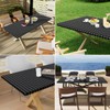 Spotjoy Rectangle Table Cloth, Elastic Fitted Flannel Backed Plastic Table