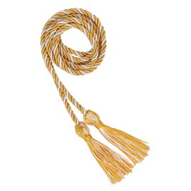 Cordones de honor entrelazados de graduación (dorado/blanco)