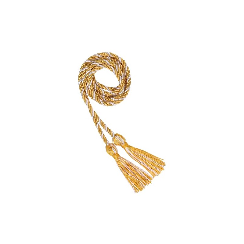 Cordones de honor entrelazados de graduación (dorado/blanco)