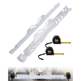 Wheel Alignment Tool Kit 2Pcs, Heavy Duty Toe Alignment Tool Plates with Tape Measures, Car Front End Alignment Tool Companion for Camber Alignment, Fast Accurate DIY Toe Alignment, No assembly,Silver