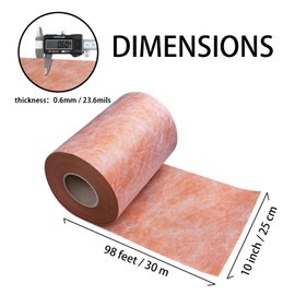 Waterproof Membrane for Shower 9.8inch x 98.3Ft (80.7Sq Ft) 23.6mils Thick Tile Shower Waterproofing Membrane Roll Underlayment Waterproof Wall Panels for Showers Bathroom Sauna Walls and Wet Areas