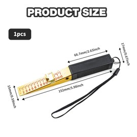 Fire Door Gap Gauge Checker Tool, 1-15mmdoor Gap Measuring Tool, Checker Tool Engineering Ruler, Feeler Gauges for House Engineering Inspection Flatness Measuring Tool Ruler(0.5mm/0.2mm) (0.5mm)
