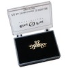 'Shapely' Flying Spaghetti Monster Lapel Pin - bright gold finish