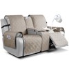 VANSOFY Loveseat Recliner Cover with Console 100% Waterproof Sofa Slipcovers