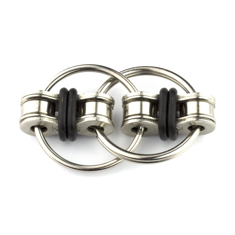 Tom's Fidgets Flippy Chain Fidget Stress Reducer Toy - Black