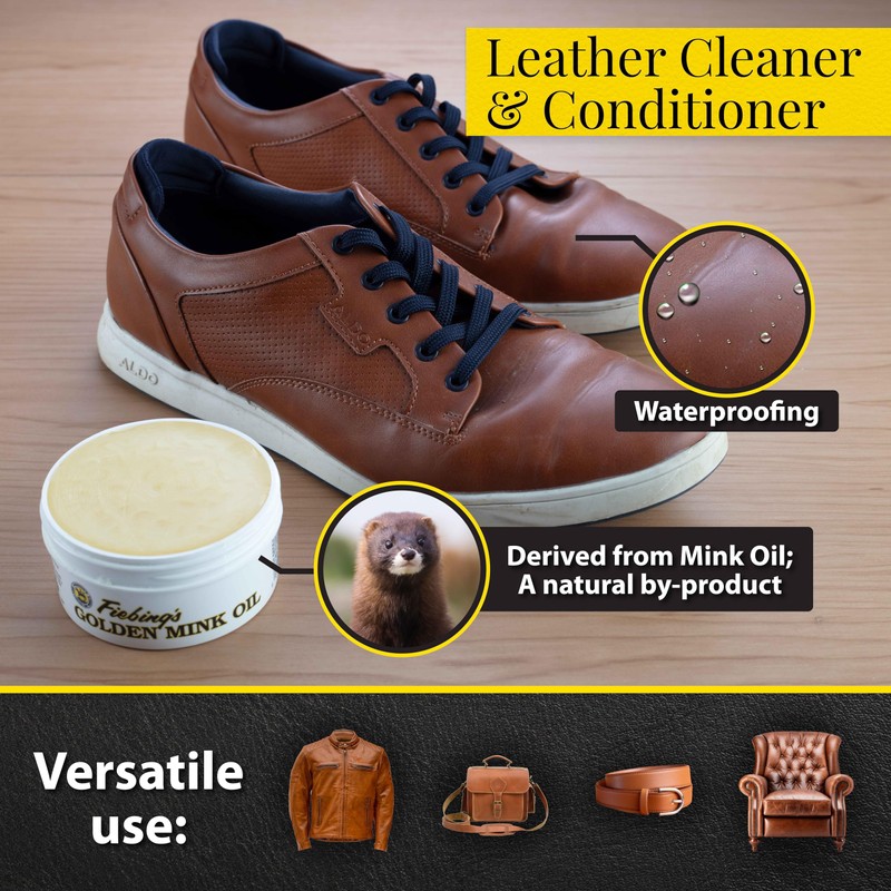 Fiebing's Golden Mink Oil for Leather Boots (6 oz) -