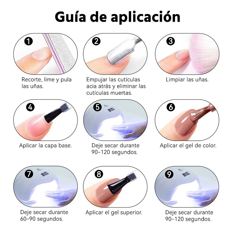 Kit Esmaltes Semipermanentes Gama De 3 Geles 15ml Cherimoya