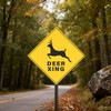 2 Pack Deer Xing Crossing Signs 18" x 18" Reflective