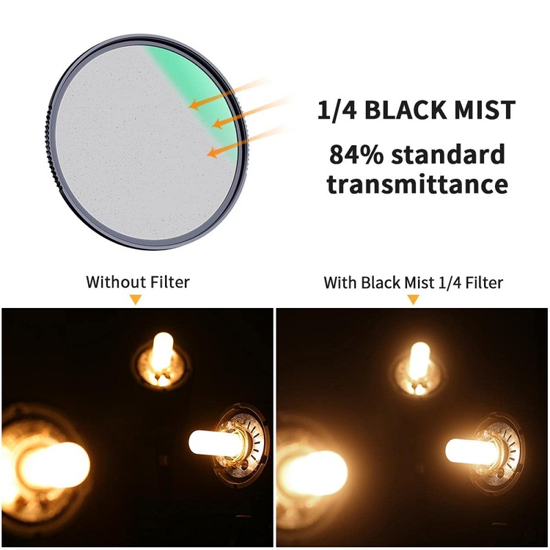 K&&F Concept Nano-X Black Mist Filter 1/4, HD, Waterproof, Anti