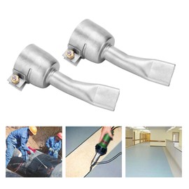 Hot Air Gun Welding Nozzle, 2 Pcs 20mm Flat Welding Nozzle, Hot Air Heating Welding Nozzle for PVC Plastic Sheet Hot Air Gun Nozzle Welding Accessories