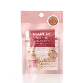 MAPEPE Silk Slim Scrunchie (Shiny Beige)